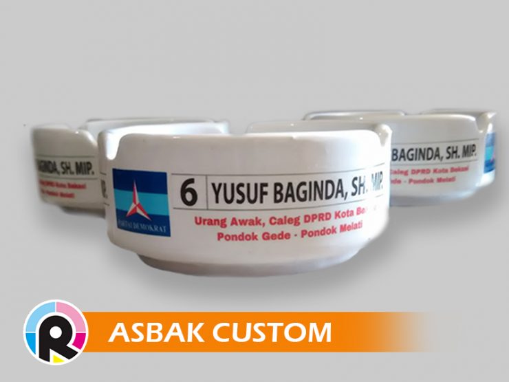 jasa cetak asbak logo perusahaan iklan promosi souvenir merchandise
